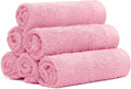 100% Cotton Washcloths Set 13” x 13” | Pink Rose Towels | Set of 6 Ultra Soft and Highly Absorbent Washcloths Sets for Bathroom, Gym, Spa | Machine Washable Face Towel
