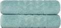 BAGNO MILANO Organic Turkish Cotton Bath Towels, Luxury Jacquard Collection, Certified Organic Highly Absorbent, Soft-Plush Towel Set (Mint, 2 Pcs Bath Towel Set)