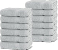 Chakir Turkish Linens | Hotel & Spa Quality 100% Cotton Premium Turkish Towels | Soft & Absorbent (12-Piece Washcloths, Silver Gray)