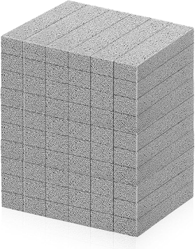 60 Pcs Pumice Stone for Toilet Cleaning Bowl, Pumice Scouring Stick Pad Hard Water Stain Remover,Cleaning Stones for Toilet, Stove, Oven, Bathroom, Grill, Kitchen, Sinks