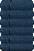 MyOwn Ultra Soft Cotton 6 -Piece Hand Towel Set 16x24 Inch, Ideal for use in Bathroom, Kitchen, Gym, Spa & General Cleaning, Compact & Lightweight Multi Purpose Hand Towels - Mineral Blue
