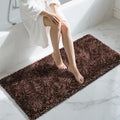 Yimobra Long Bathroom Rugs Runner 55x24 Inch, Extra Thick Soft Absorbent Chenille Bath Mat, Non Slip Machine Washable, Quick Dry Bath Rugs for Bathroom Floor, Tub and Shower, Brown