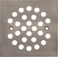 Square 4-1/4 Inch Screw-in Shower Drain Cover Replacement Square Floor Drainer Grate,Brushed Nickel,Brushed Gold,Oil Rubbed Bronze,Chrome (Antique Brass)