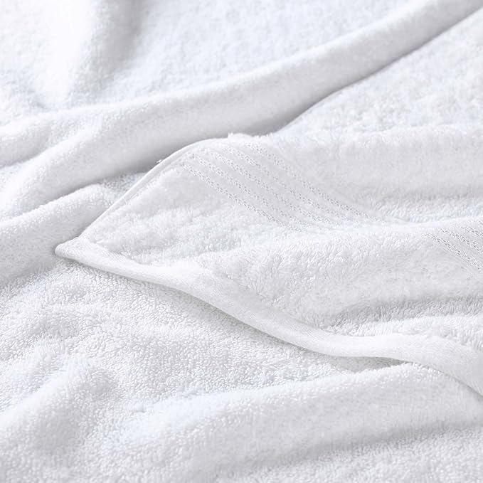 Superior Egyptian Cotton 12-Piece Towel Set, Assorted Towels for Home Bathroom, Guest Bath Decor Essentials, Includes 4 Bath, 4 Hand, 4 Face Towels/Washcloths, Quick Dry, Absorbent - White