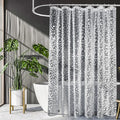UFRIDAY Clear Shower Curtain 48 x 72 inches,3D Cobblestone Stall Shower Curtain Liner for Bathroom Water Repellent EVA Plastic Shower Liners with 2 Big Heavy Magnets
