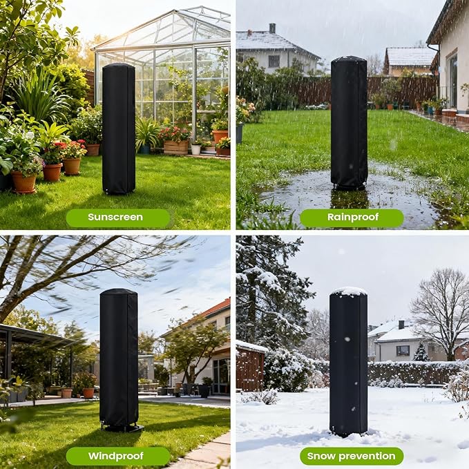 Outdoor Solar Shower, Heavy Duty Cover, 90.6x26.4 Inches Protective Cover with Windproof Design, Durable Material Shield, Camping Gear with Easy Installation, Adventure Supplies for Patio