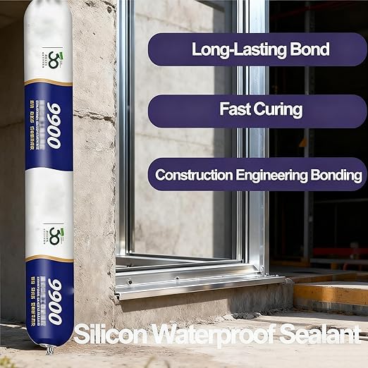 9900 Silicone Waterproof Sealant, Clear Multipurpose Caulk for Roof & Wall Cracks, UV Heat Resistant, Indoor Outdoor Use for RV Gutter Tile Stone
