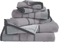 Great Bay Home Decorative Bath Towel Set - Luxury Cotton 6 Piece Towel Set - 2 Bath Towels, 2 Hand Towels, 2 Washcloths - Luxurious, Ultra-Soft, Durable Towel for Bathroom Decor (Grey)