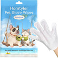 Dog Wipes Cleaning Deodorizing & Washing Gloves for Pets, Glove Wipes Pro for Dogs & Cats with Coconut Oil, Extra-Thick,Lick-Safe for Paws,Eyes,Ears&Body, Rinse-Free Waterless Bath,6PCS