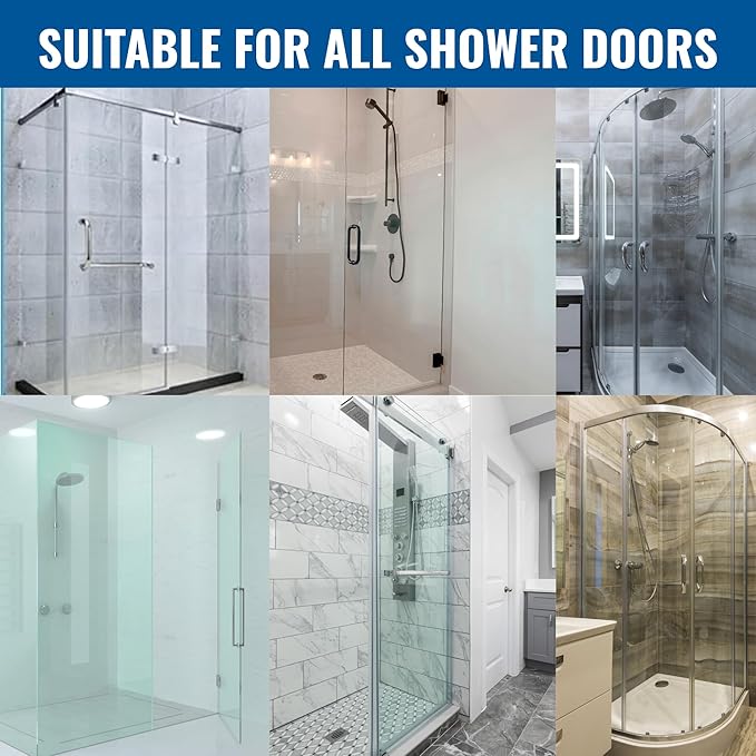 KC Hardware Frameless Shower Door Bottom Seal Strip with Drip Rail - Shower Door Seal Sweep for 3/8 Inch Thick Glass - Acts as a Leak Guard to Prevent Water Leaks - 39 Inch - Ultra Clear - Pack of 1