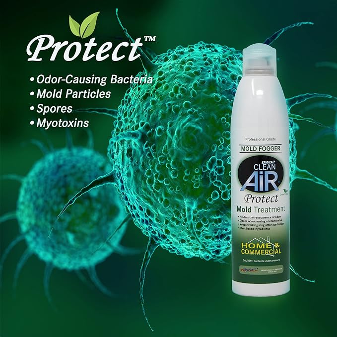 Protect™ Home & Commercial Mold-Treatment Plant-Based Mold-Odor Remover Fogger Treatment - eco-friendly solution for a safer and healthier living and working space. (14 oz)
