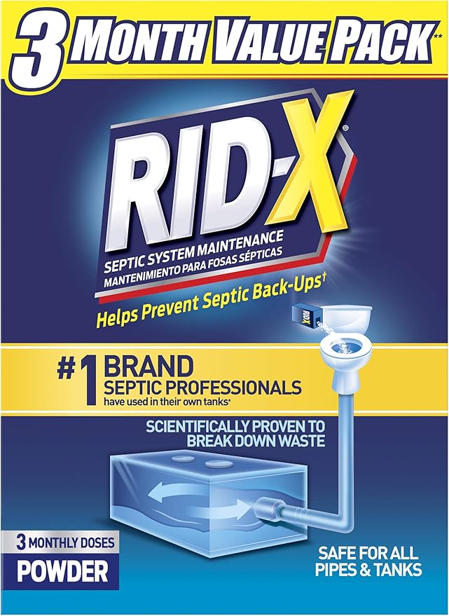 Rid-X Septic Treatment 3 Month Supply Powder, 29.4 Ounce
