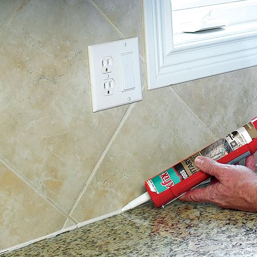 Akfix 100S RTV 100% White Silicone Caulk (12x10.1 fl.oz.) - Kitchen and Bathroom Applications, Waterproof & Low Odor Sealant for, Bathtub, Shower, Sink - Anti Shrink Caulking | White, 12 Pack