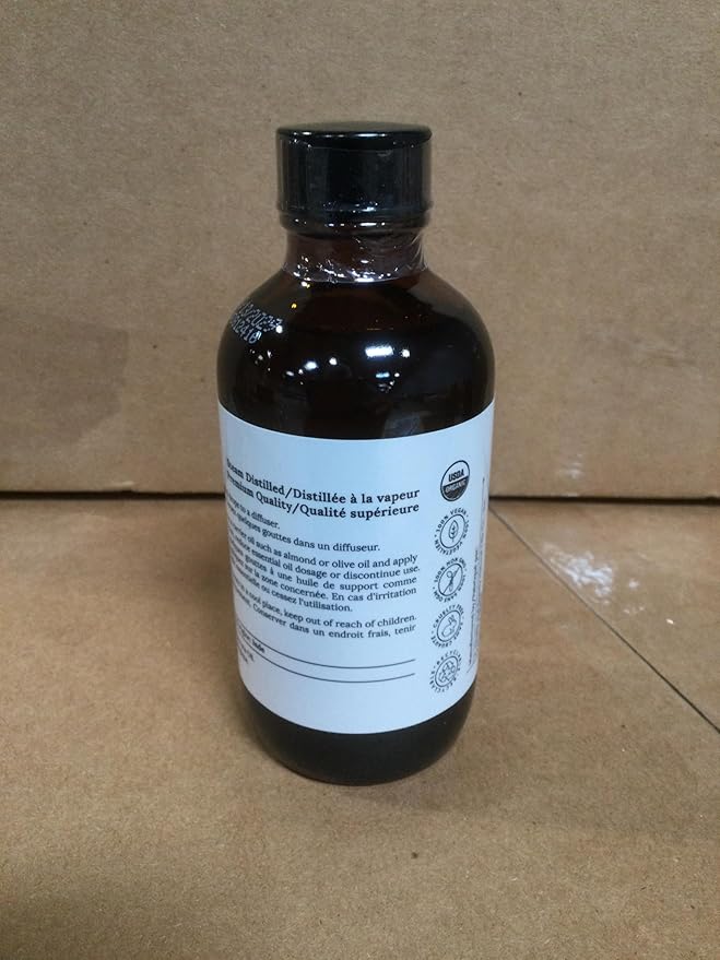 HBNO California Bottled Organic Frankincense Essential Oil 4 fl oz (120ml) - USDA Certified Oil - Organic Frankincense Essential Oil for Skin and Aromtherapy