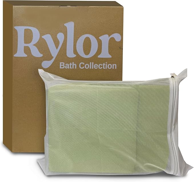 Rylor Baby Bath Kneeler & Elbow Rest Pad - Ultra Thick Foam Cushion for Bathing Infants & Toddlers - 26'' Extra Long and 2.4'' Thick - Non-Slip, Comfortable Support (Green)