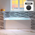WOODBRIDGE 54" Acrylic Rectangular Alcove Soaking Bathtub in White with Right Drain, Oil Rubbed Bronze Pop-Up Drain Included BA5430R
