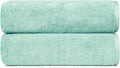 Amazon Basics 100% Cotton Quick-Dry Lightweight Moisture Absorbing Bath Towel, 2 Count, Seafoam Green, 54" x 30" (Pack of 12)