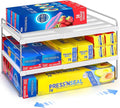 Cirhy Pantry Organizers and Storage,3 Tiers Expandable Foil and Plastic Wrap Organizer, Adjustable Kitchen Cabinet Shelf Organizer, Shelves Storage Rack for Cabinet Countertop (9.8" To 15.6" L)