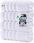 Utopia Towels 4 Pack Premium Extra Large Bath Towels Set, (30 x 60 Inches) 100% Ring Spun Cotton 500GSM, Lightweight and Highly Absorbent Quick Drying Towels, Perfect for Daily Use (White)
