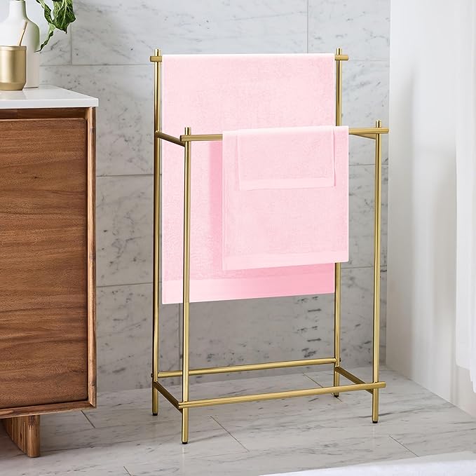 Ultra Soft 3 Pack Cotton Towel Set, Contains a Bath Towels 28x55 inch, a Hand Towels 16x24 inch & a Wash Coths 12x12 inch, Ideal Everyday use, Compact & Lightweight - Pink, Medium