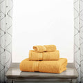 BLUENILEMILLS Madison Egyptian Cotton Towels, Towel Set for Bathroom, Shower, Hotel, Plush, 800 GSM, Highly Absorbent and Ultra-Soft Towels, Bath Essentials, 3 Piece Assorted Towel Set, Gold