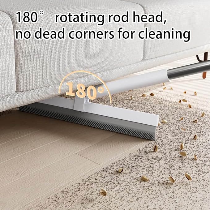 Magic Broom- Floor Squeegee Scrubber | Convenient Household Cleaning Broom for Floor, Window Scrubber with 180 Degree Rotating Head, Household Wiper for Garage Courtyard Shower Bathroom Marble Glass