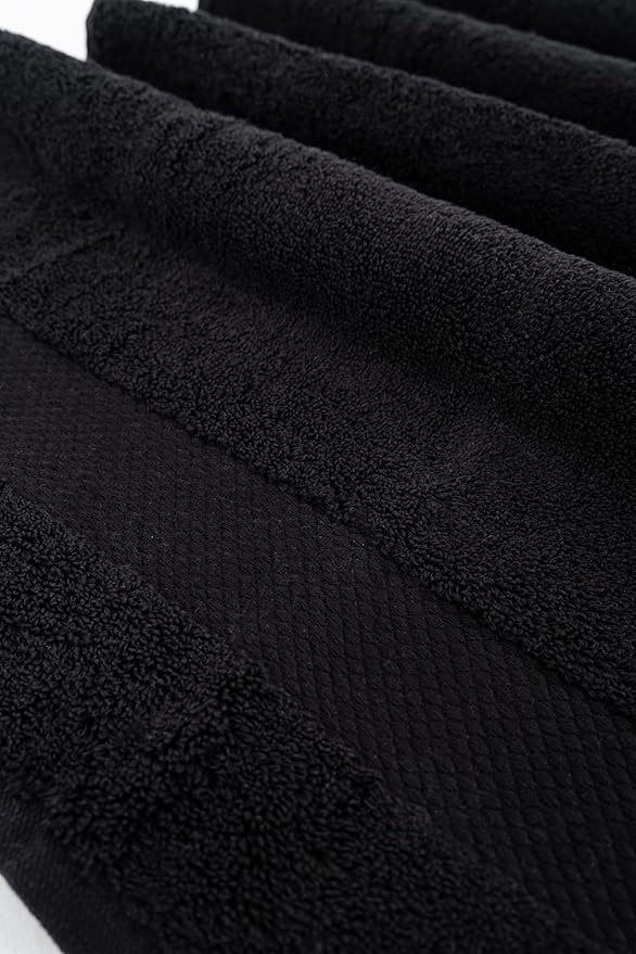 Hencely Bath Sheet Set of 2 - (35x64 Inches) - Luxury Extra Large Oversized Towels, 100% Cotton - Quick Dry, Highly Absorbent, Super Soft - Ideal for Spa, Hotel, Bathroom - (Bath Sheets 2 Pack, Black)