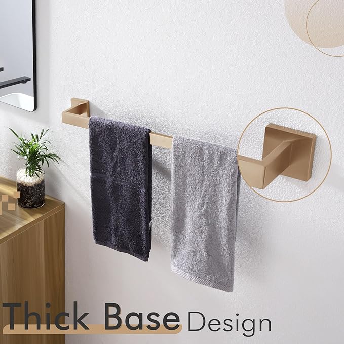 KOKOSIRI 20-Inch Towel Holder for Bathroom Kitchen Towel Bars Wall Mount SUS304 Stainless Steel Towel Rack, Champagne Bronze B4003CPG-L20