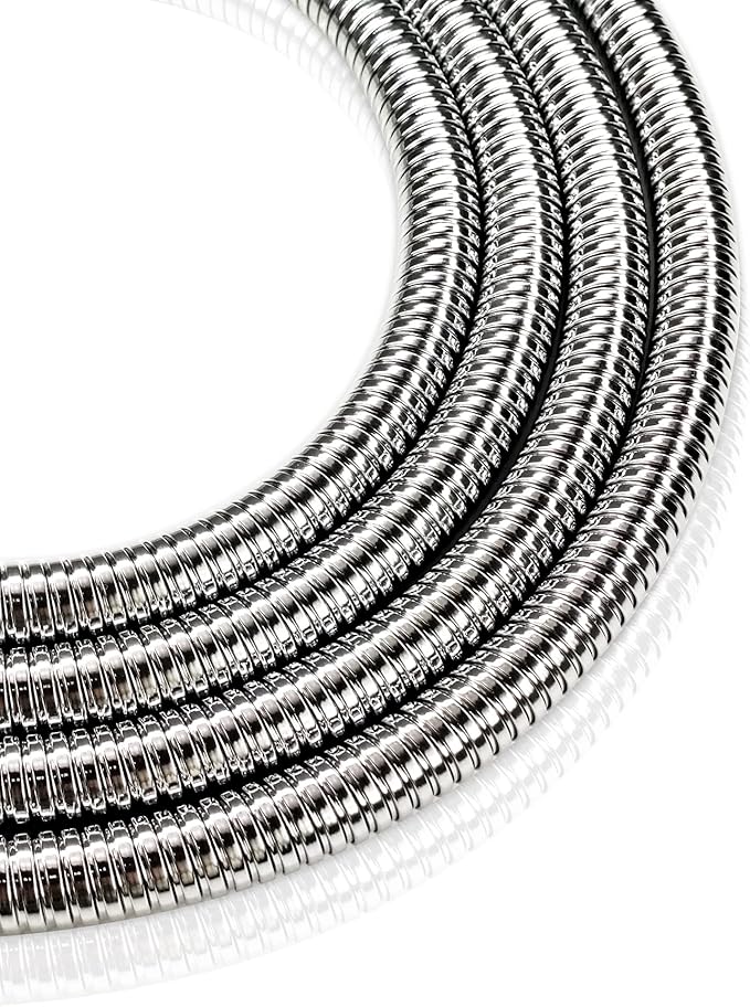 PHASAT 118-Inch Extra Long Indoor Outdoor Shower Tube Replacement Stainless Steel Handheld Shower Hose,Chrome,A3107C-3.0