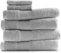 Hearth & Harbor Bath Towels for Bathroom - 100% Ring Spun Cotton Luxury Bathroom Towels - Ultra Soft & Highly Absorbent, Bath Towels Set of 6 - Silver Gray