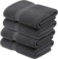 BNM Egyptian Cotton Heavyweight Towels, Ideal For Bathroom, Shower, Spa, 800 GSM Bath Towels, Highly-Absorbent, Luxury Bathroom Essentials, Ultra-Soft Plush Home Basics, Bath Towel Set of 4, Charcoal