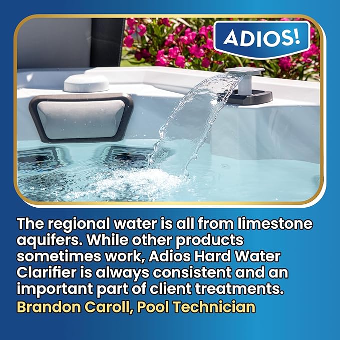 Hot Tub Hard Water Calcium Remover with Scale and Stain Clarifier, Soften Treat and Reduce Spa and Pool Deposits - Quart (32 oz)