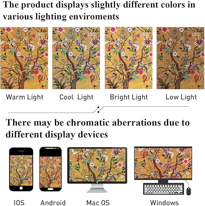 Bohemian Shower Curtain, Boho Floral Print Water Repellent Polyester Fabric for Bathroom Decor, 72×72 Inch Standard Size with 12 Hooks, Also as Room Divider