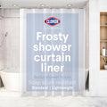 CLOROX Shower Curtain Liner & Hooks, Premium Lightweight Flexible Waterproof 4g PEVA for Bathroom with Weighted Magnets, Standard Size 70" x 72", Frosty 1 Pack