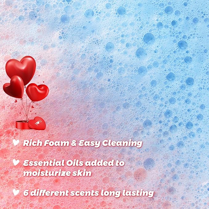Valentines Bath Bombs for Women, 6PCS Valentines Gnomes Heart Bath Bombs Gift Set Essential Oil Bubble Bath，Body Relaxation Box for Her Wife Mom Friend, Stocking Stuffers