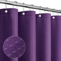 Gibelle Purple Shower Curtain, Waffle Weave Textured Fabric Shower Curtain for Bathroom - Soft Cloth & Hotel Spa Luxury, Water Repellent, Machine Washable, 72X72, Purple