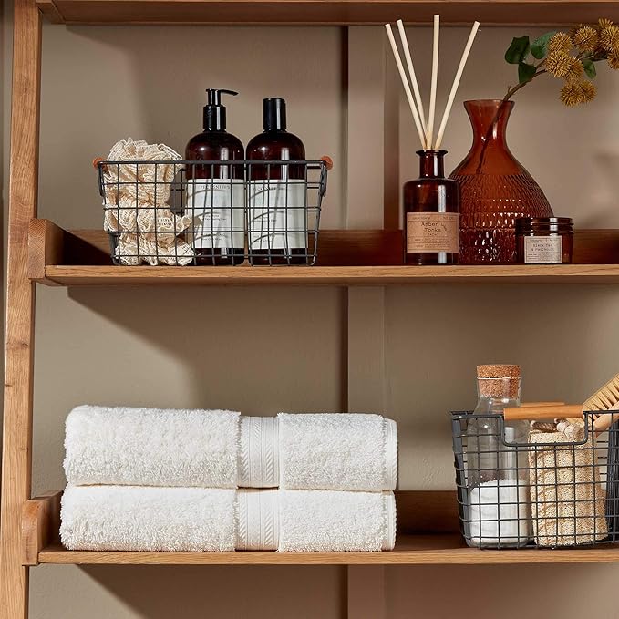 Christy Renaissance 6 Piece Cream Towel Set | 100% Egyptian Cotton | Luxury Bathroom Towels | Soft and Super Absorbent | 675 GSM | 2 Bath Sheet 2 Bath 2 Hand | Parchment