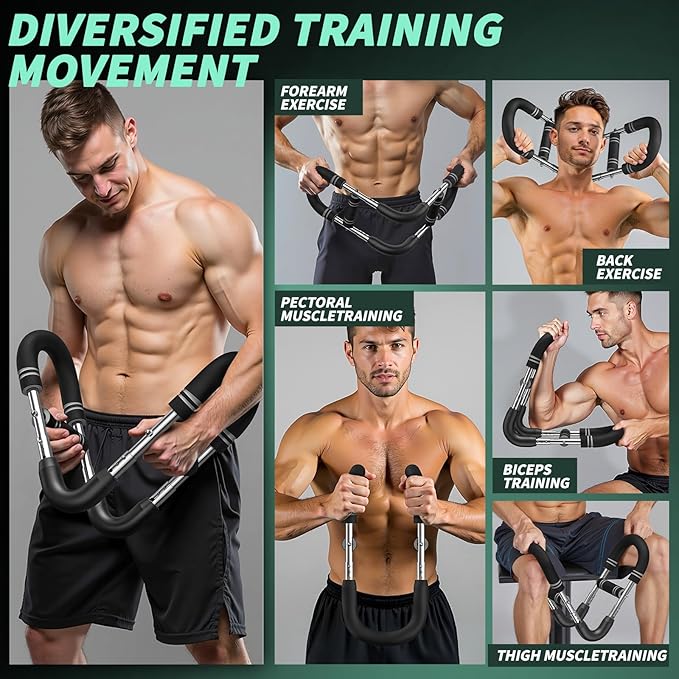 Twister Arm Trainer,40-120lbs Adjustable Chest Workout Equipment,Arm Chest Trainer for Men,Shoulder Muscle Training Portable Spring Resistance Detachable Home Fitness