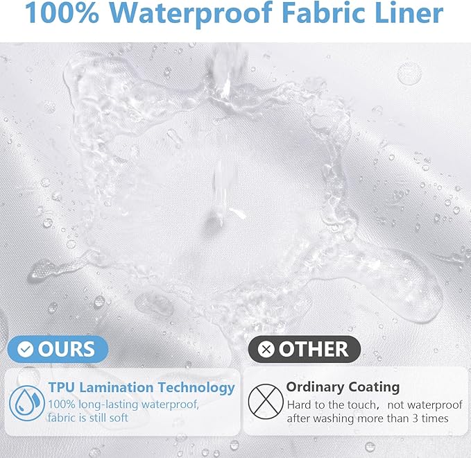 No Hook Waffle Weave Shower Curtain Set with Snap-in Fabric Liner and Mesh Top Window,256GSM Heavy Duty Fabric,Dark Grey Washable Luxury Shower Curtain for Bathroom Stalls (72x75 Inch)