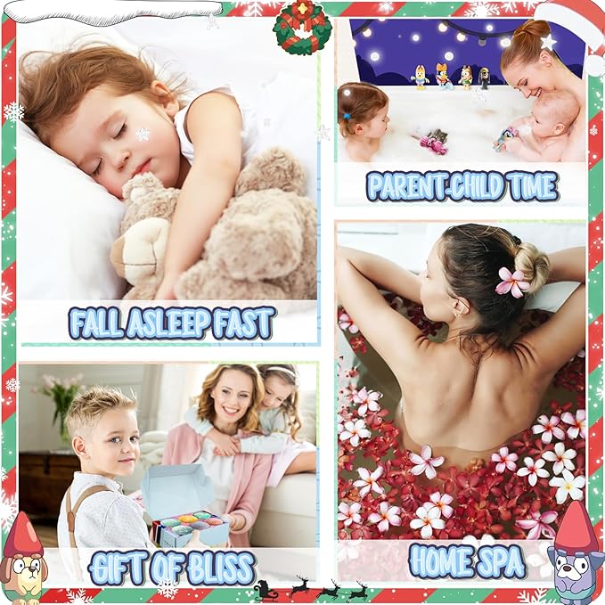 Bath Bombs for Kids: XXL Bath Bombs with Surprise Inside, Organic Bath Bombs Rich in Natural Essential Oils, Kids Bath Bombs Gift Set for Dry Skin Moisturize, Gifts Card for Kids (6 Pcs)