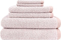 Diamond Jacquard Bath Sheet 6 PC Set Rose -2 Bath Sheet, 2 Hand Towel, 2 Wash Cloth