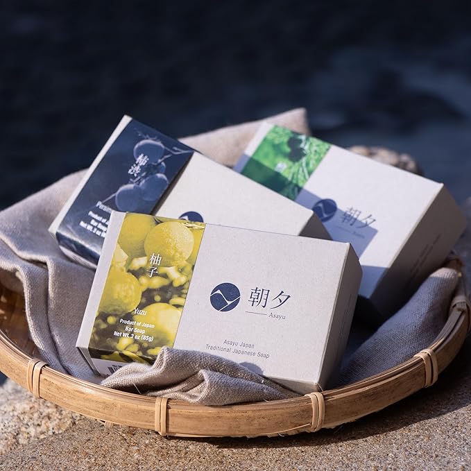 Asayu Japan Body Soap - 1 Bar, 85g, For Men and Women, Gentle on All Skin Types (Hinoki)