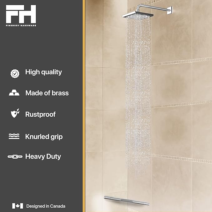 Shower Foot Rest, Corner Shower Bar for Shaving Legs, Wall Mounted Hotel Shower Foot Ledge, Brass Bar Bathroom Foot Step (Satin Nickel)