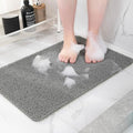 Non Slip Bathtub Mat, Anti Slip Shower Mat, Quick Drying Bath Tub Mats, Foot Scrubber Mat, Anti Slip Mat for Tub, Floor, Bathroom, Home, Kitchen, Hotel (Grey 32"x17")