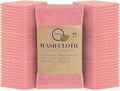 Softolle 100% Cotton Washcloths 24 Pack (12x12 Inches) Soft, Highly Absorbent Washcloth, Face Towels, Wash Cloths for Face, Ring Spun, Bulk Pack (Pink, 60 Pack)