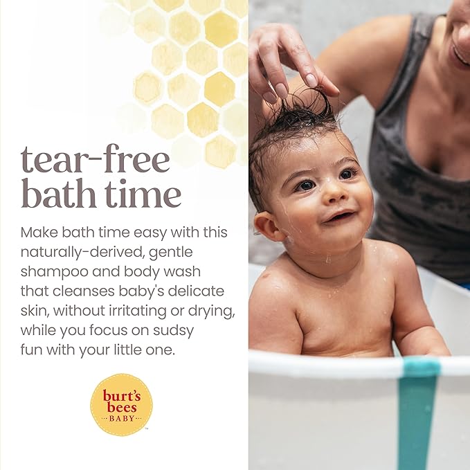Burt's Bees Baby Shampoo and Body Wash with Lavender, Calming Tear Free Baby Soap, 98% Natural Origin, 12 Fl Oz (Pack of 3)