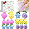 Bath Foot Bombs, 16 Pack Foot Soak with Bath Salt and Tea Tree Oil for Christmas. Organic Natural Handmade Aroma Pure Essential Oil Bubble Feet Balls for Foot Callus, Stubborn Feet Odor Scent.