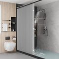Bathroom Magnetic Folding Shower Curtain, Accordion-Style Shower Curtain, Suitable for Shower Rooms, bathtubs, Hotels or Apartments (High-Grade Grey, W:70*H79.5Inch)