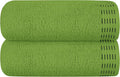 Cotton 2 Pack Oversized Bath Towel Set 28x55 inches, Large Bath Towels, Ultra Absorbant Compact Quickdry & Lightweight Towel, Ideal for Gym Travel Camp Pool - Kiwi Green