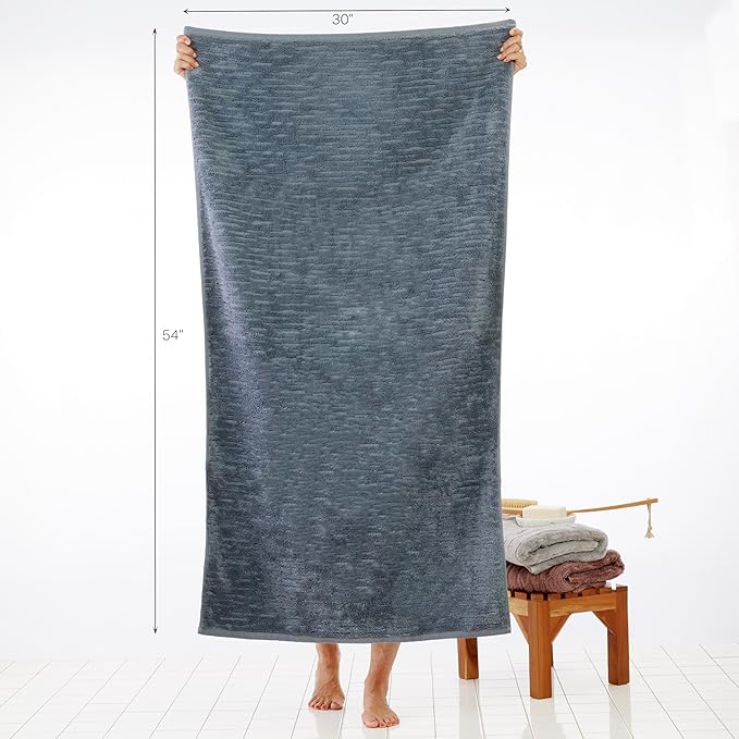 SKL Home CloudSoft Cotton Luxury 6-Piece Towel Set, Smoke Blue